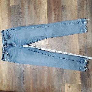 Agolde distressed high waist 90's light wash jeans